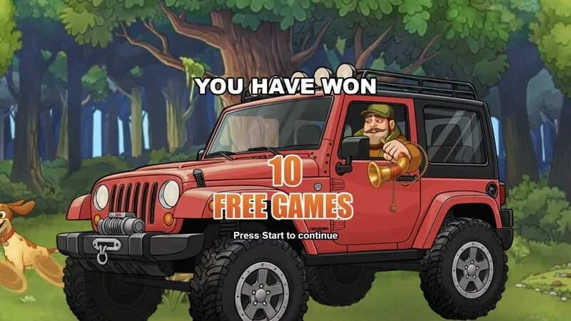 Hunt the Bucks - kích hoạt Free Games với bảng điều khiển Booster và Hunter-Wild